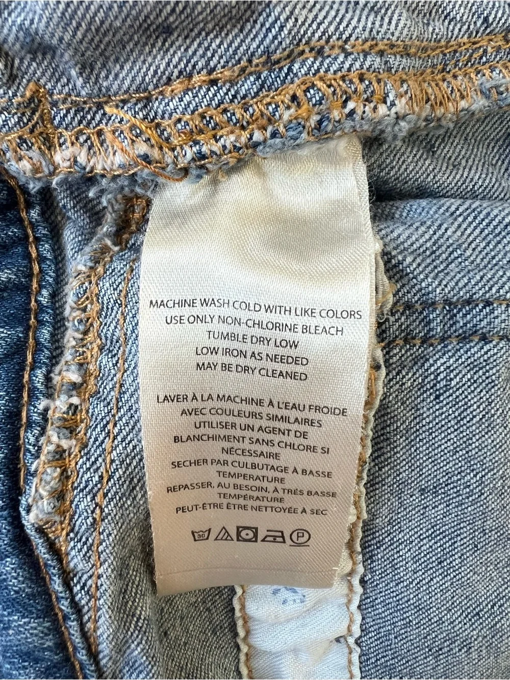Pilcro Anthropologie The Wanderer Cutoff Raw Hem Blue Denim 3" Jean Shorts, 27 - Picture 8 of 10